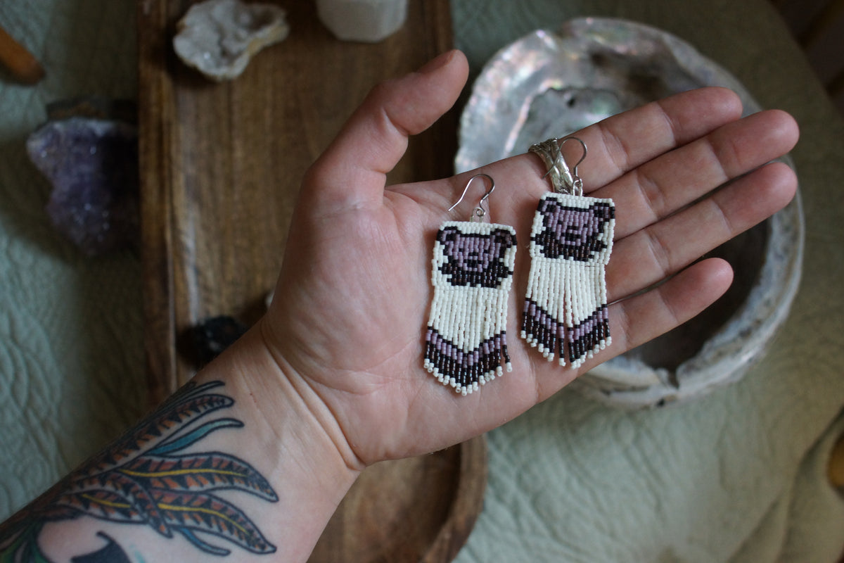 Dancing Bears (White/Purple)