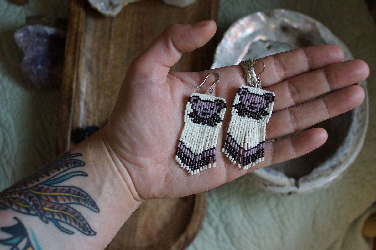 Dancing Bears (White/Purple)