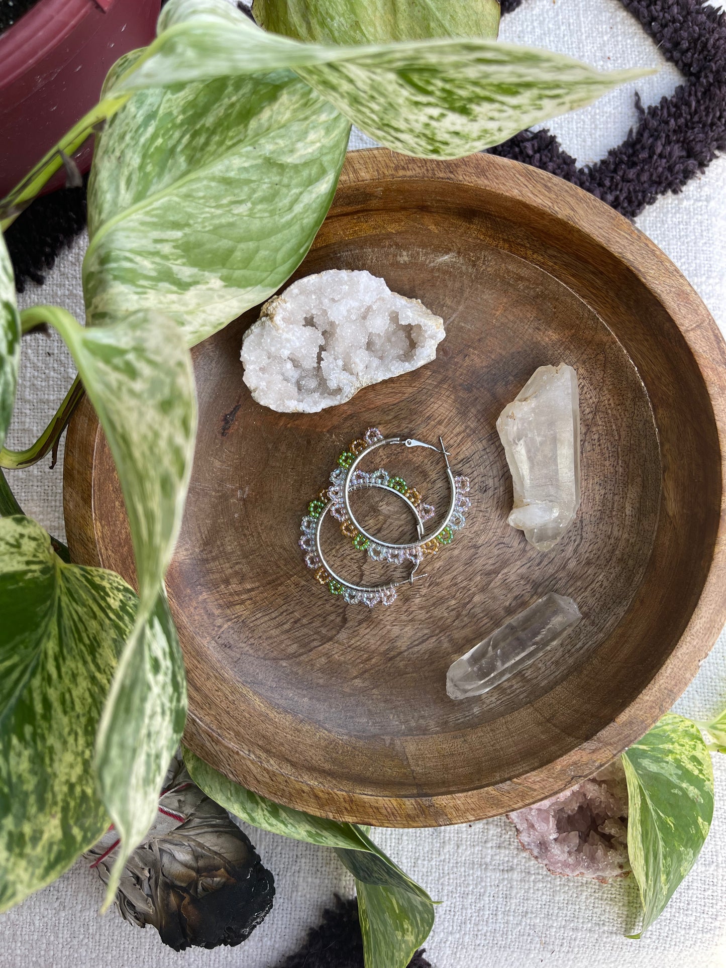 Hoops (Clear Multi-Colored Daisies)