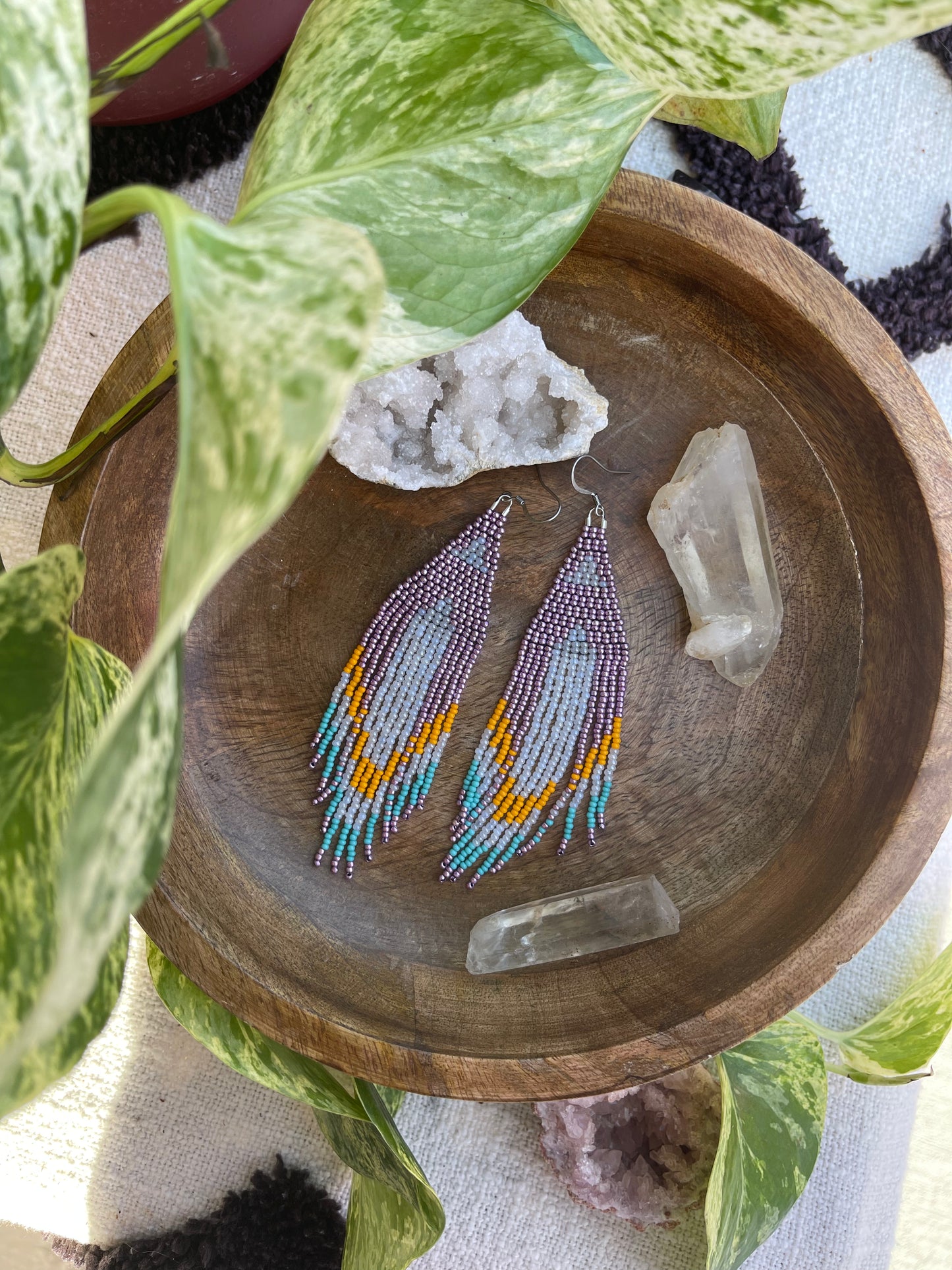 Pink/Teal/Yellow Fringe