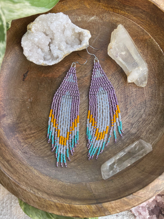Pink/Teal/Yellow Fringe