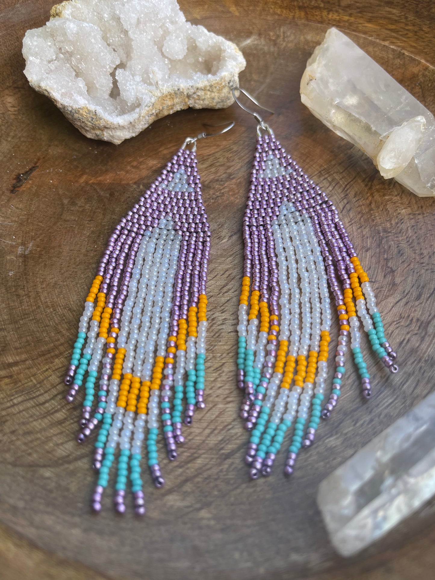 Pink/Teal/Yellow Fringe