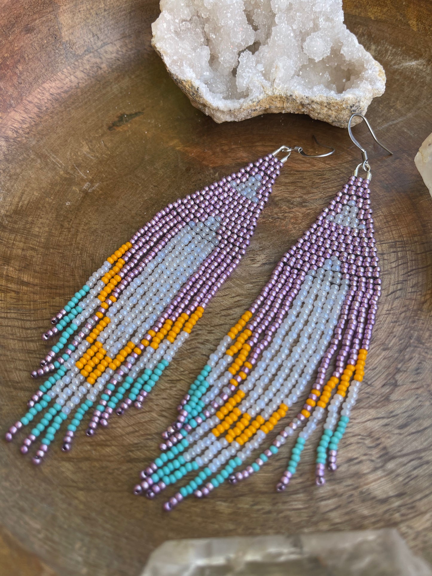 Pink/Teal/Yellow Fringe